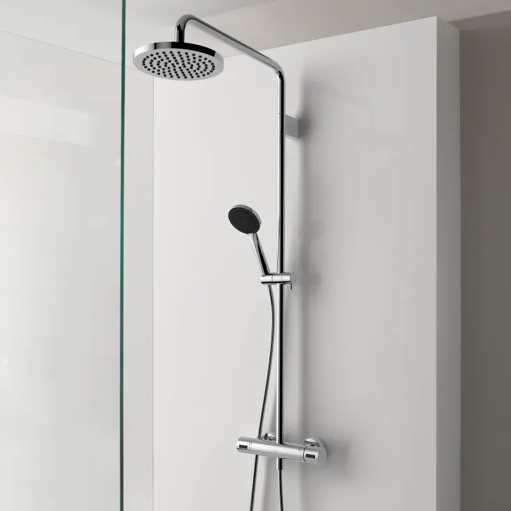 Shower Pipe mit Brause-Thermostat ohne Handbrause FlowReduce - Chrom - 34 459 979-00