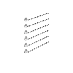 Handtuchwärmer , 6-fach , Ausladung rechts , ohne Bedienelement - Chrom gebürstet - 83 316 979-93