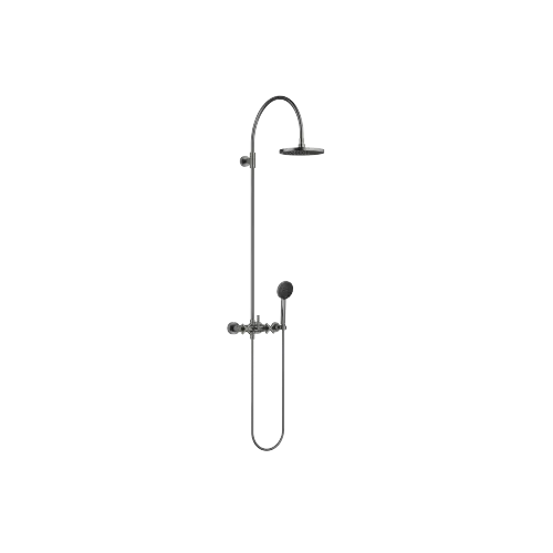 TARA Showerpipe 220 mm - Brushed Dark Platinum - Set containing 2 articles