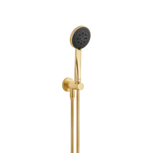 Hand shower set with integrated shower holder FlowReduce - Brushed Durabrass (23kt Gold) - 27 803 660-28 0010
