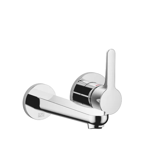 DORNBRACHT YAMOU Chrome Washstand faucets: Wall-mounted single-lever basin mixer without pop-up waste