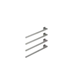 Towel warmer , 4-fold , projection left , without control element - Brushed Dark Platinum - 83 304 980-99