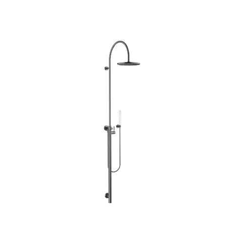 Sistema de ducha con monomando de ducha sin ducha de mano - Dark Platinum cepillado - 26 024 661-99