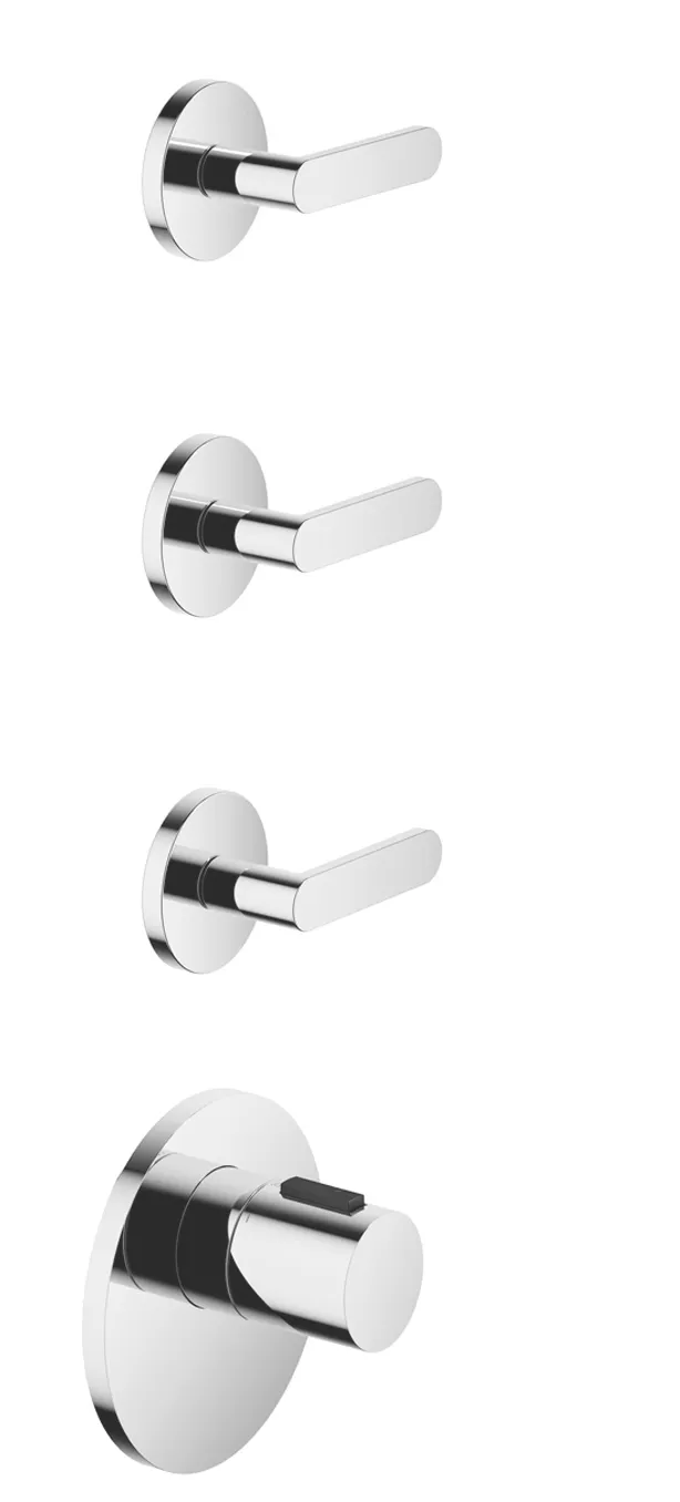 META xTOOL Thermostat module with 3 valves - Brushed Gold (PVD) - Set containing 4 articles