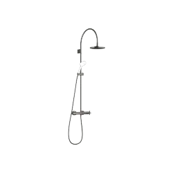TARA Shower pipe with shower thermostat without hand shower FlowReduce 220 mm - Dark Chrome - 34 463 892-19 0070