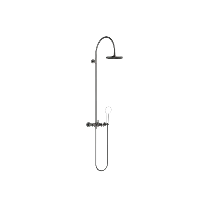 TARA Colonne de douche avec mélangeur de douche sans douchette FlowReduce 220 mm - Dark Platinum brossé - 26 632 892-99
