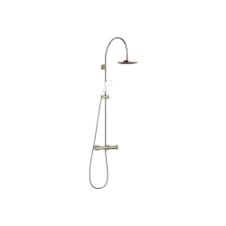 TARA Showerpipe with shower thermostat without hand shower FlowReduce 220 mm - Champagne (22kt Gold) - 34 463 892-47 0070