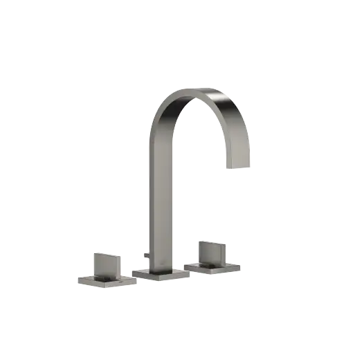 MEM Three-hole basin mixer with pop-up waste - Brushed Dark Platinum - 20 713 782-99