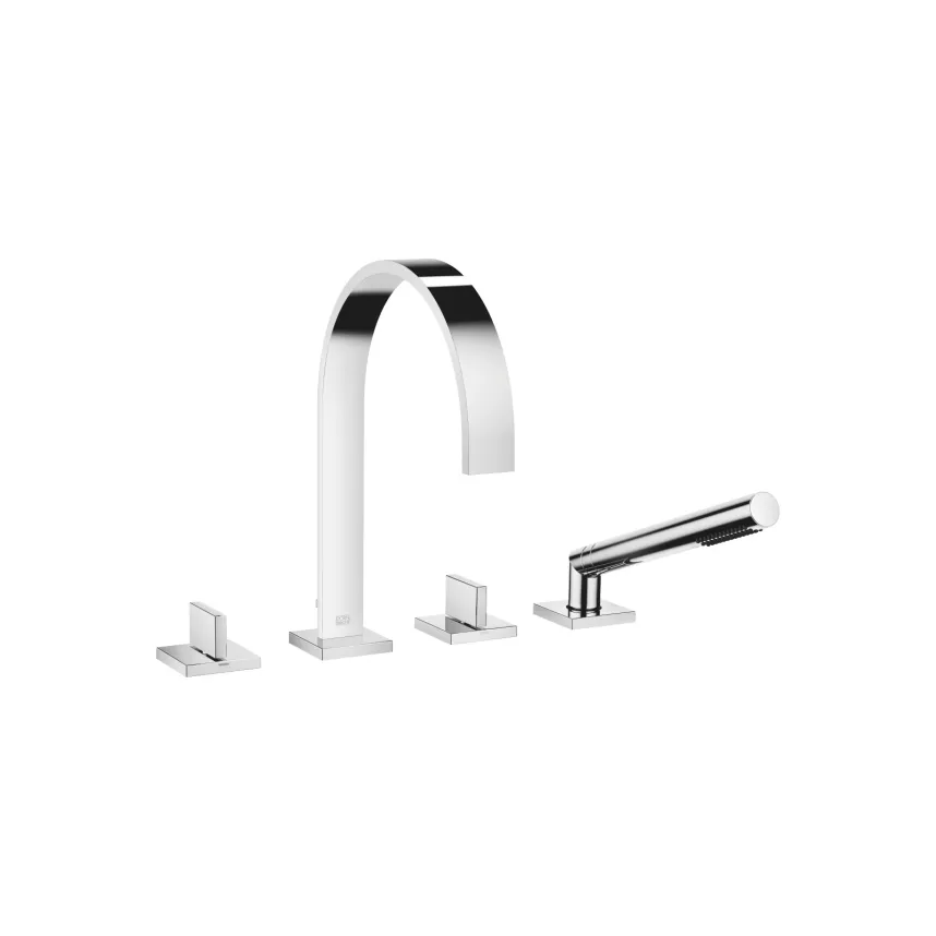 MEM Chrome Tub faucets: Deck-mounted tub mixer, with hand shower set ...