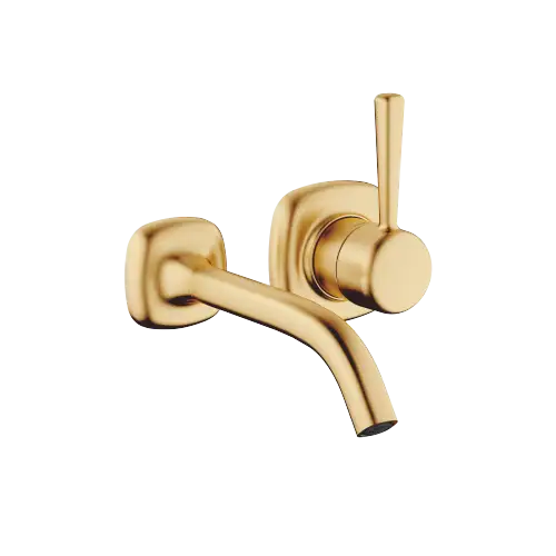 COYA Wall-mounted single-lever basin mixer without pop-up waste - Brushed Durabrass (23kt Gold) - 36 860 404-28