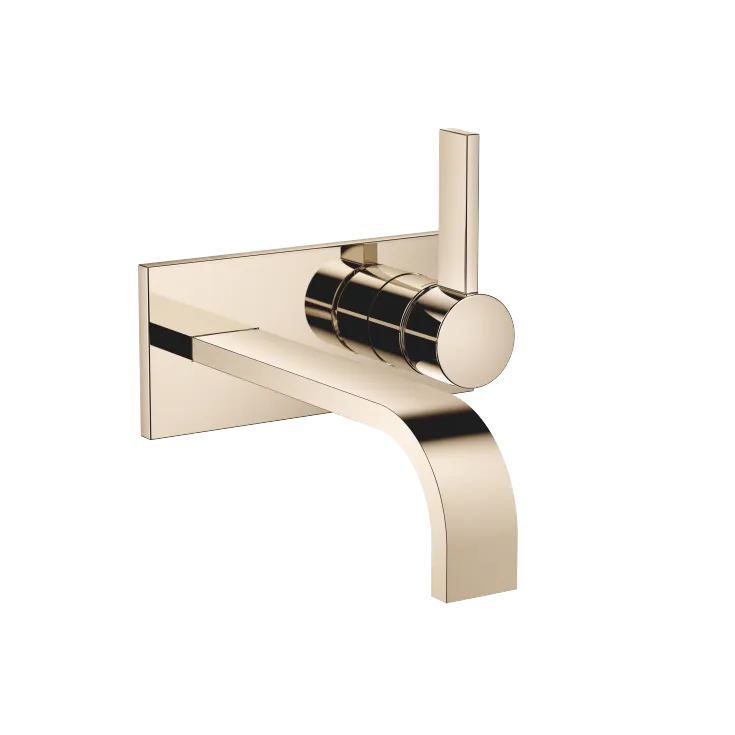 MEM Waschtisch-Wand-Einhandbatterie mit Abdeckplatte ohne Ablaufgarnitur - Champagne (22kt Gold) - 36 864 782-47