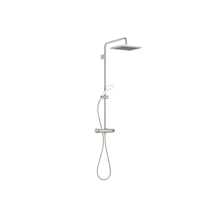 Showerpipe with shower thermostat without hand shower - Platinum - 34 459 980-08