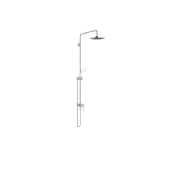 Showerpipe con miscelatore monocomando doccia senza doccetta - Platinato spazzolato - 36 112 970-06