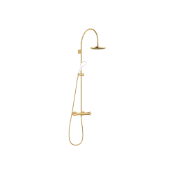 TARA Shower pipe with shower thermostat without hand shower FlowReduce 220 mm - Brushed Durabrass (23kt Gold) - 34 463 892-28 0070