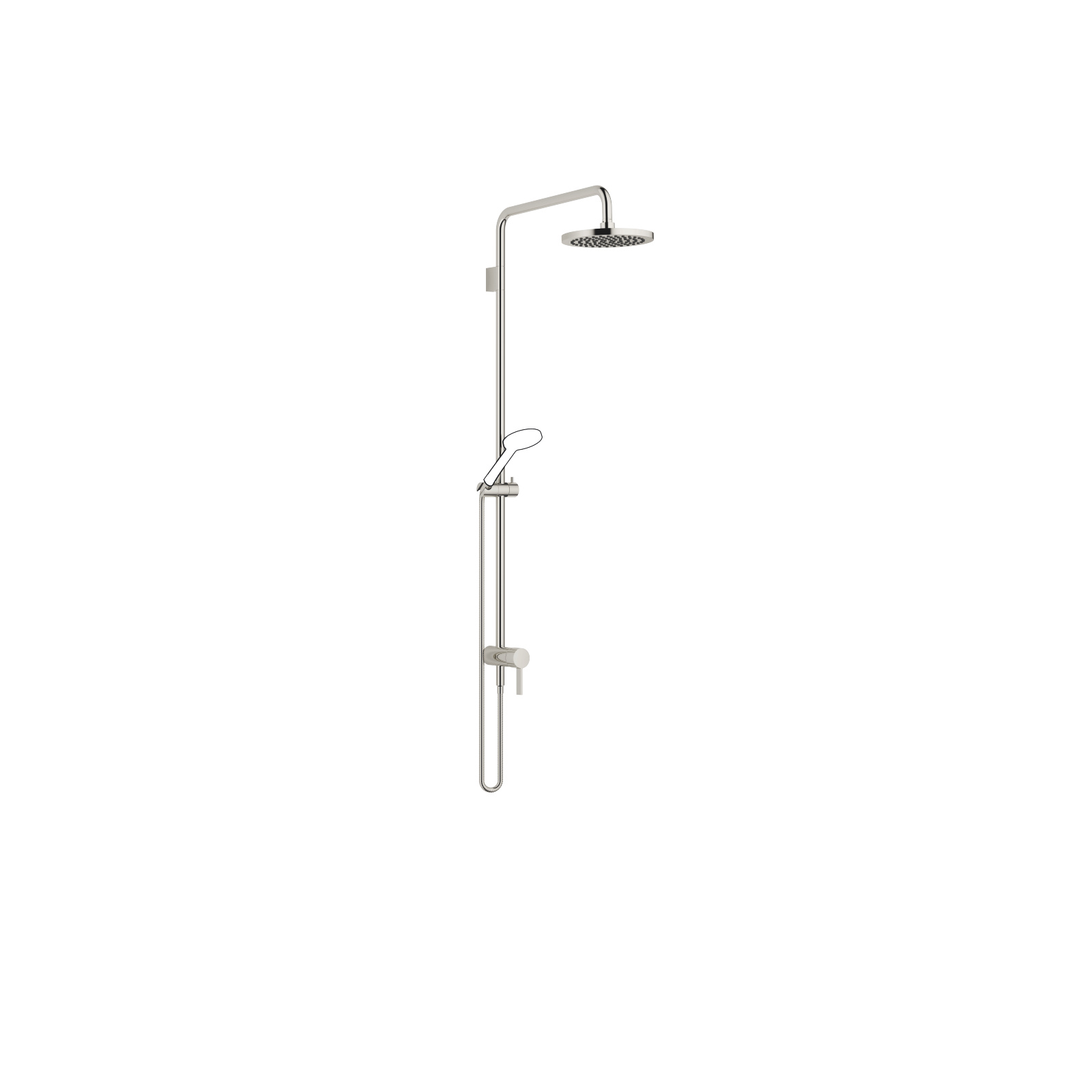 SERIENNEUTRAL Platin Duscharmaturen Shower Pipe mit BrauseEinhandbatterie