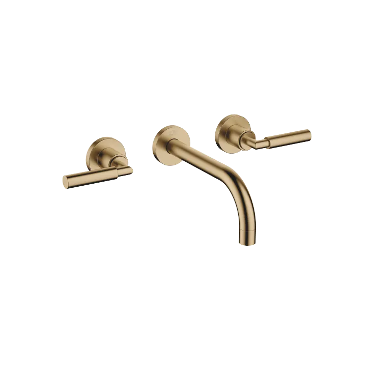 TARA Wall-mounted three-hole lavatory mixer without drain - Brushed Dark Brass - 36 712 882-39 0010