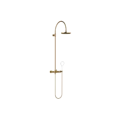 TARA Showerpipe con miscelatore doccia senza doccetta FlowReduce 220 mm - Dark Brass spazzolato (PVD) - 26 632 892-39