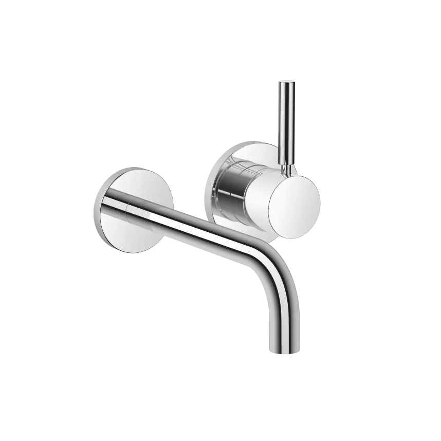 Meta Chrome Washbasin Faucets Wall Mounted Single Lever Mixer With