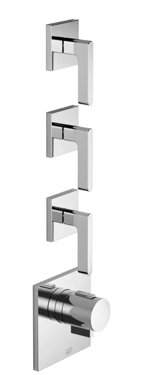 SYMETRICS xTOOL thermostat with three volume controls - Dark Chrome - Set containing 1 articles