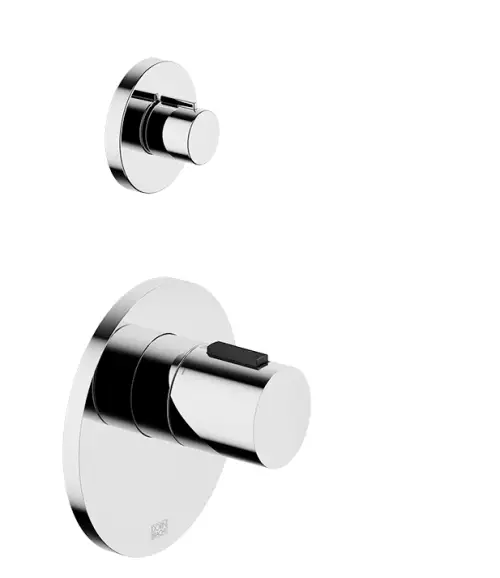 META xTOOL thermostat with one volume control - Brushed Light Gold (PVD) - Set containing 2 articles