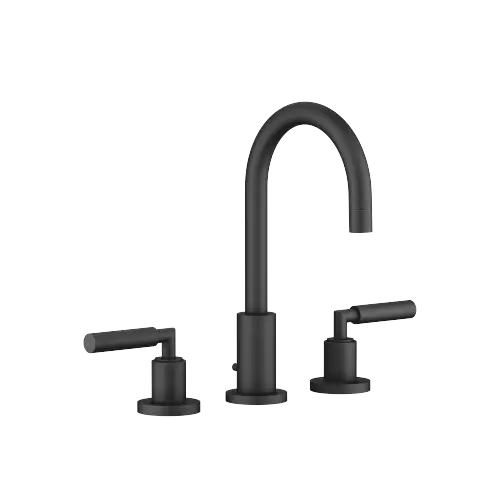 TARA Mélangeur lavabo à 3 trous avec garniture d'écoulement - Noir mat - 20 710 882-33 0010