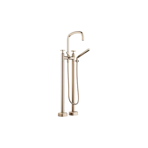 COYA Two-hole bath mixer for free-standing assembly with hand shower set - Brushed Champagne (22kt Gold) - 25 943 404-46