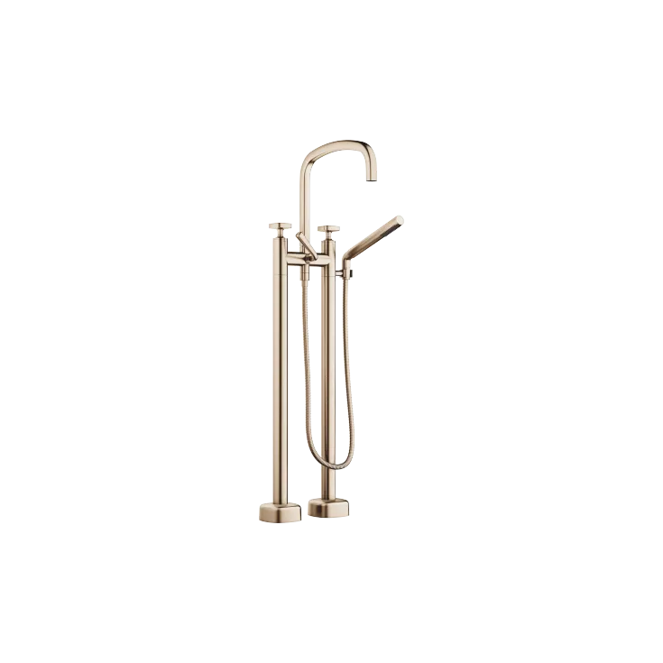 COYA Two-hole bath mixer for free-standing assembly with hand shower set - Brushed Champagne (22kt Gold) - 25 943 404-46