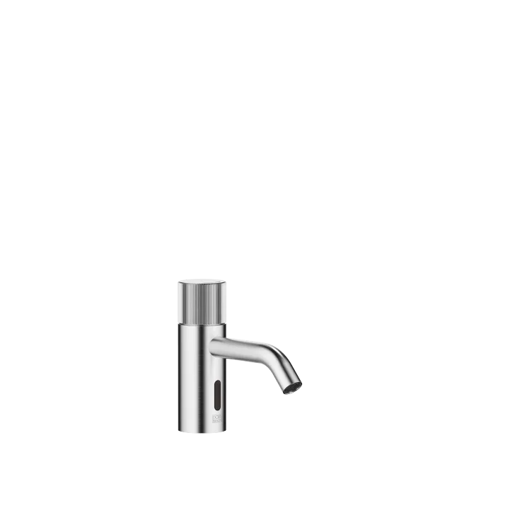 META Washstand fitting with electronic opening and closing function without pop-up waste - Brushed Chrome - 44 511 660-93