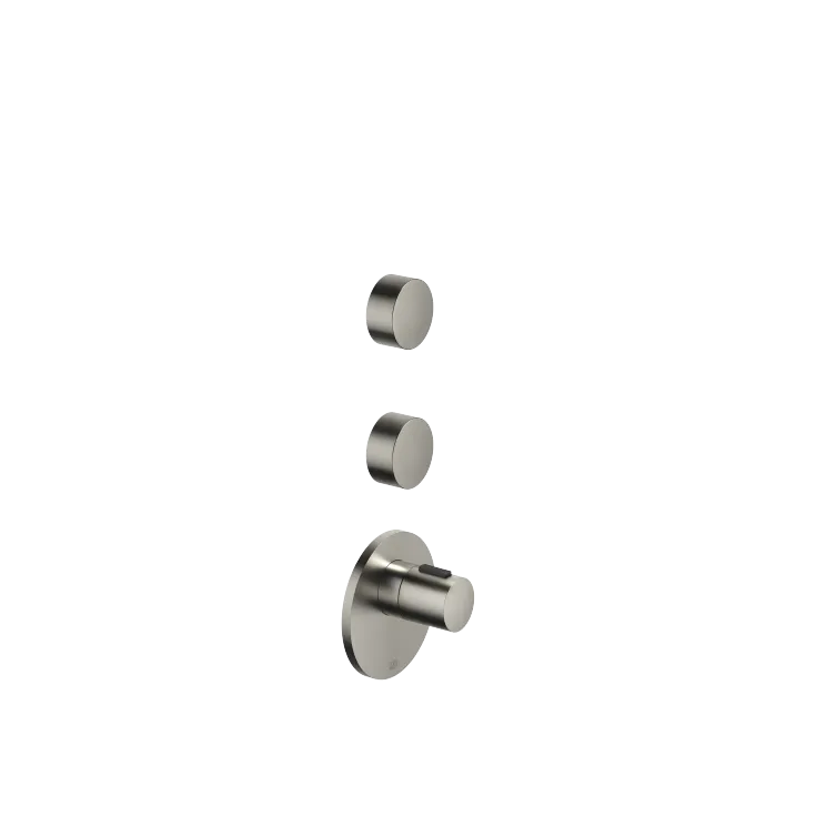 META xTOOL Modulo termostato con 2 rubinetti - Dark Platinum spazzolato - Set contenente 3 articoli