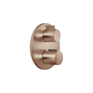 Concealed thermostat with one function volume control - Brushed Bronze - 36 425 970-42