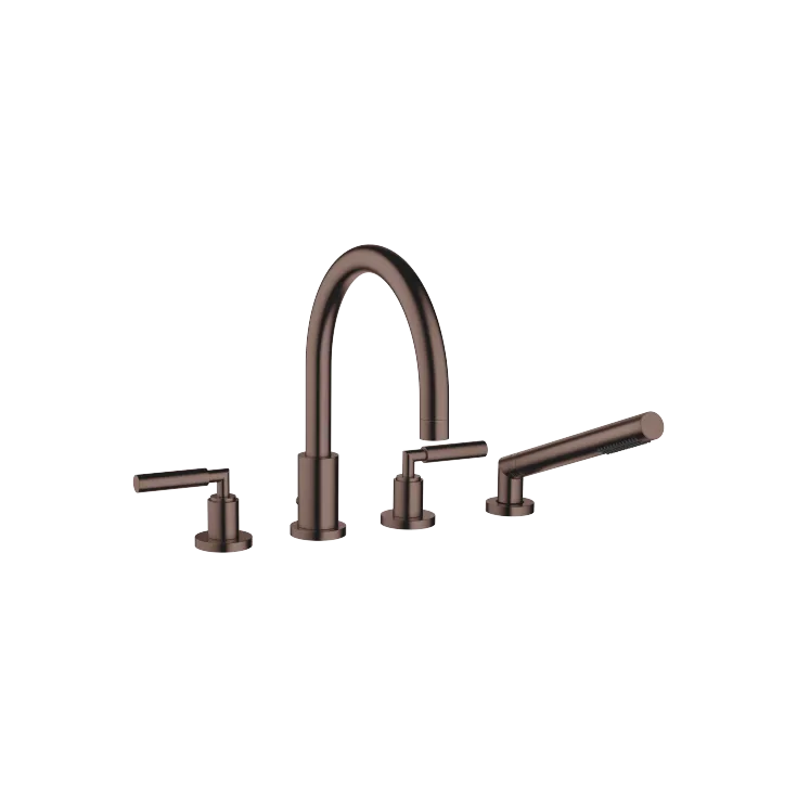 TARA Bath shower set for bath rim or tile edge installation - Brushed Dark Bronze (PVD) - 27 512 882-43