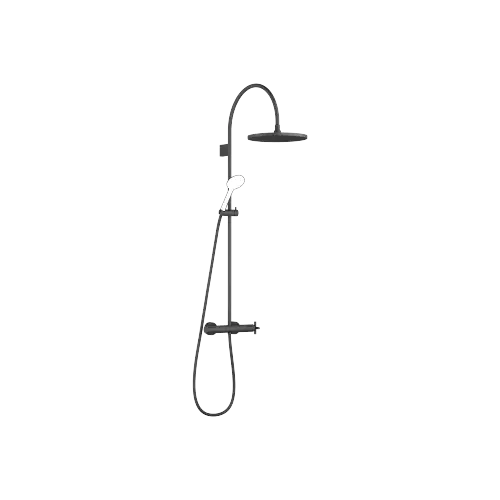 TARA Showerpipe mit Brause-Thermostat ohne Handbrause 300 mm - Schwarz matt - 34 465 892-33