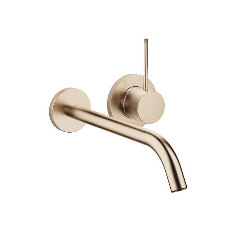 META META SLIM Wall-mounted single-lever basin mixer without pop-up waste - Brushed Champagne (22kt Gold) - 36 861 662-46