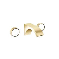 CYO Robinetterie murale pour lavabo sans garniture d’écoulement - Laiton / Laiton brossé (Or 23cts) - 36 707 811-38