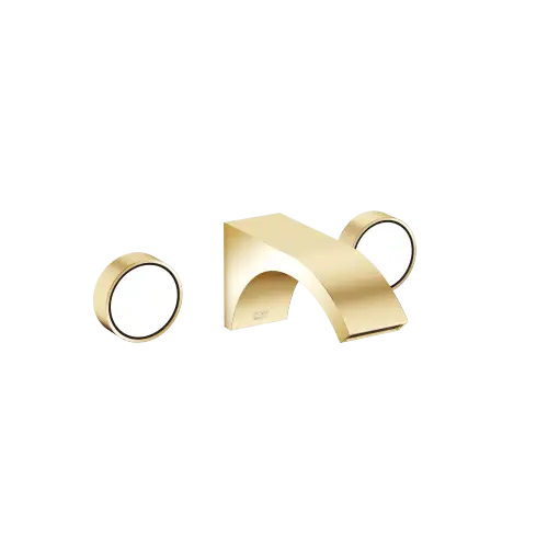 CYO Robinetterie murale pour lavabo sans garniture d’écoulement - Laiton / Laiton brossé (Or 23cts) - 36 707 811-38
