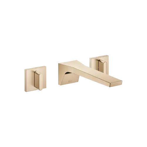 CL.1 Wall-mounted basin mixer without pop-up waste - Brushed Champagne (22kt Gold) - Set containing 3 articles