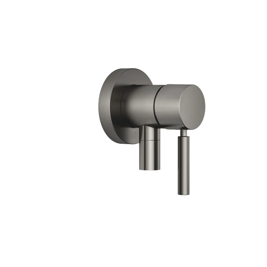 Concealed single-lever mixer with cover plate with integrated shower connection - Brushed Dark Platinum - 36 045 660-99