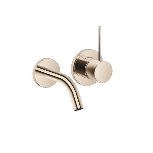 META META SLIM Wall-mounted single-lever basin mixer without pop-up waste - Light Gold (PVD) - 36 867 662-26