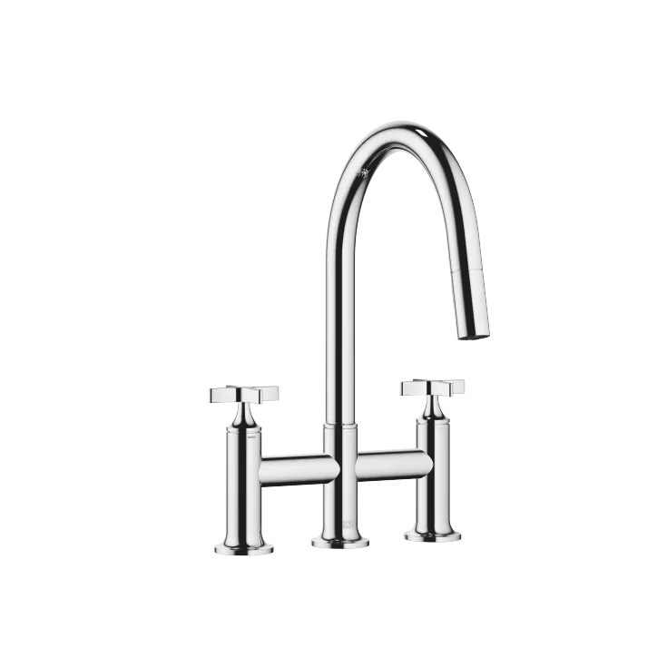 VAIA Mélangeur sur pont à trois trous Pull-down avec fonction douchette - Chrome - 19 875 809-00 0010