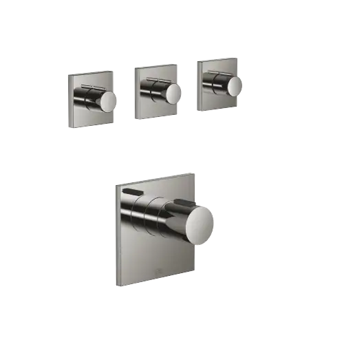 IMO xTOOL Module thermostatique avec 3 robinets à encastrer - Dark Chrome - Set contenant 1 articles
