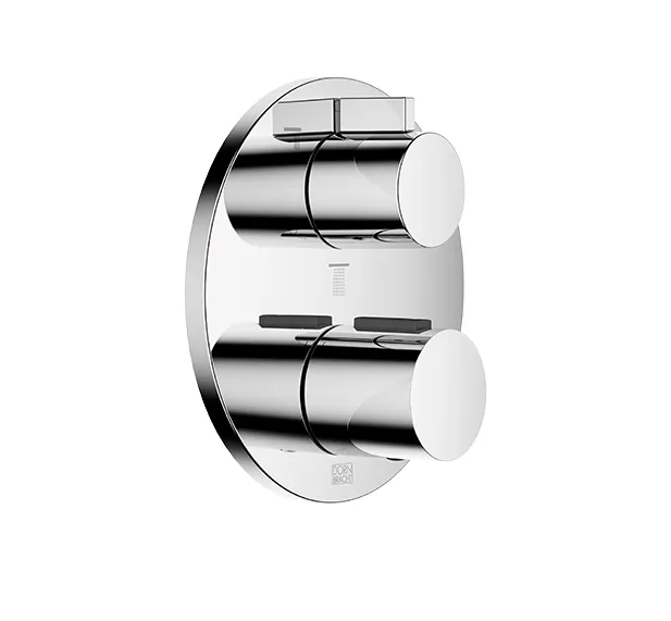 Concealed thermostat with three function volume control - Brushed Chrome - 36 427 970-93