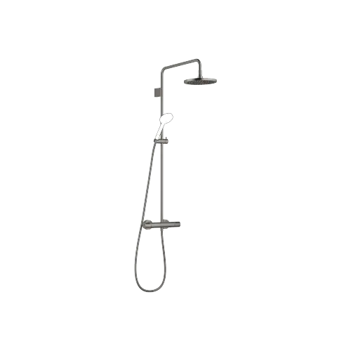 Colonne de douche avec thermostat de douche sans douchette FlowReduce 220 mm - Dark Platinum brossé - 34 464 979-99 0010