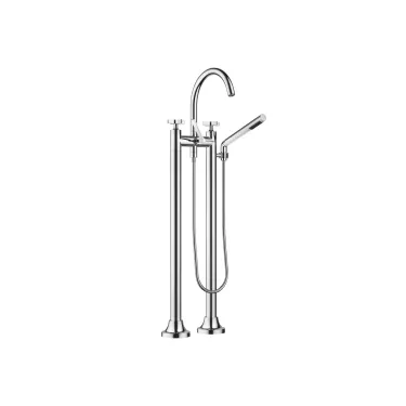 Two-hole bath mixer for free-standing assembly with hand shower set - 25 943 809-00