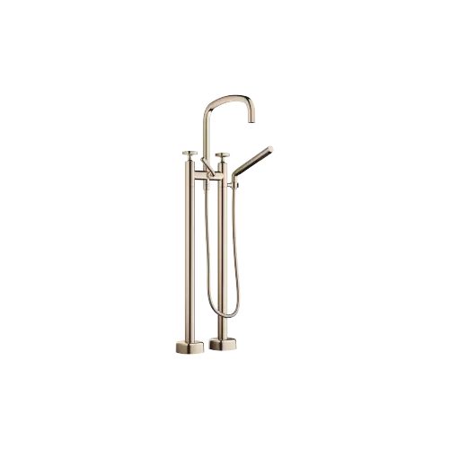 COYA Two-hole bath mixer for free-standing assembly with hand shower set - Champagne (22kt Gold) - 25 943 404-47