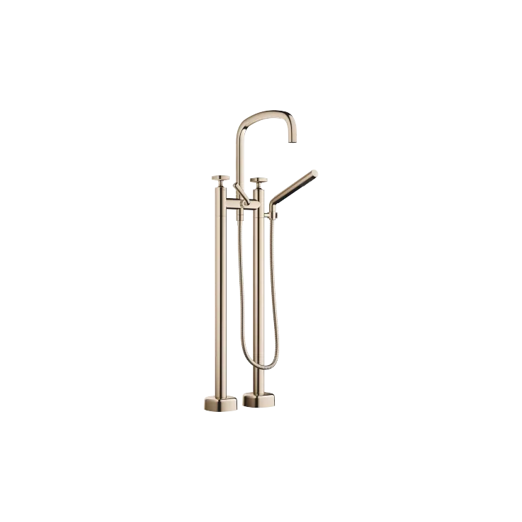 COYA Two-hole bath mixer for free-standing assembly with hand shower set - Champagne (22kt Gold) - 25 943 404-47