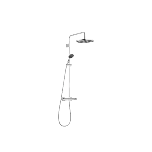 Showerpipe Application with shower thermostat 300 mm - Brushed Chrome - Set containing 2 articles
