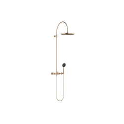 TARA Shower pipe with shower mixer 300 mm - Brushed Champagne (22kt Gold) - Set containing 2 articles