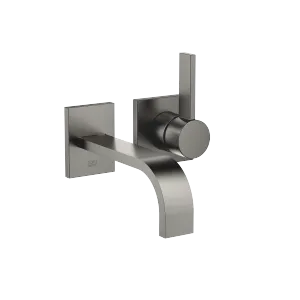MEM Wall-mounted single-lever basin mixer without pop-up waste - Brushed Dark Platinum - 36 860 782-99
