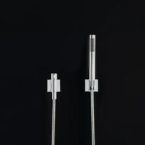 Hand shower set with individual rosettes with volume control - Brushed Champagne (22kt Gold) - 27 809 985-46