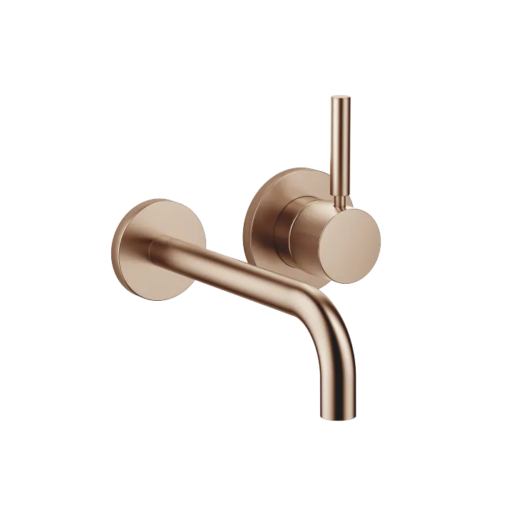 META Waschtisch-Wand-Einhandbatterie mit Einzelrosetten - Bronze gebürstet - 36 862 660-42